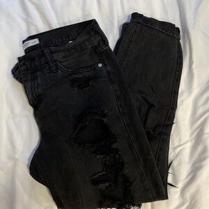 A&F black distressed boyfriend jeans, Size 27